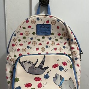 Disney Loungefly Kids Backpack - Cream with Blue Trim